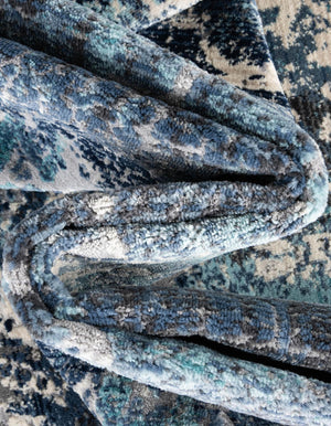 Blue 4' 1 x 5' 11 Malibu Rectangle Area Rug 70% Polypropylene & 30% Polyester Colorful Modern Carpet for Living, Dining, Office, Bedrooms for Sale at Rug Engine
