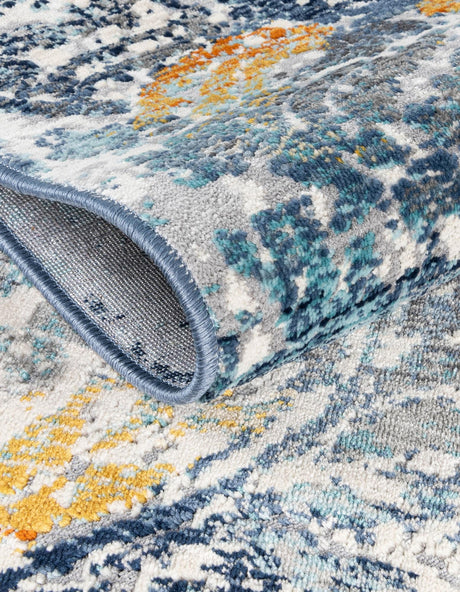 Blue 2' x 5' 11 Malibu Runner Area Rug 70% Polypropylene & 30% Polyester Colorful Modern Carpet for Living, Dining, Office, Bedrooms for Sale at Rug Engine