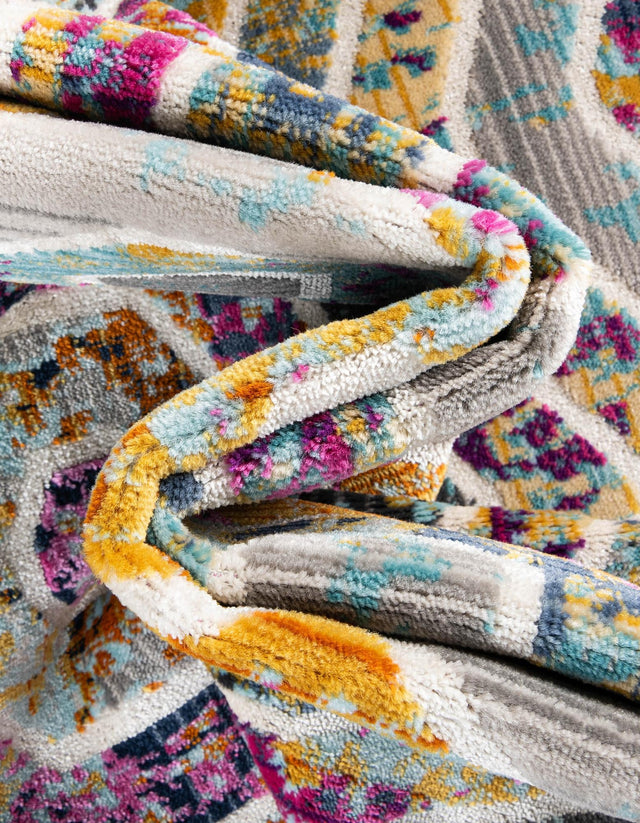 Multicolor 5' 1 x 7' 10 Malibu Rectangle Area Rug 70% Polypropylene & 30% Polyester Colorful Modern Carpet for Living, Dining, Office, Bedrooms for Sale at Rug Engine