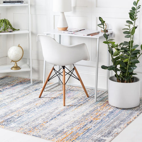 Multicolor 4' 1 x 5' 11 Malibu Rectangle Area Rug 70% Polypropylene & 30% Polyester Colorful Modern Carpet for Living, Dining, Office, Bedrooms for Sale at Rug Engine