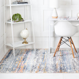 Multicolor 9' x 12' Malibu Rectangle Area Rug 70% Polypropylene & 30% Polyester Colorful Modern Carpet for Living, Dining, Office, Bedrooms for Sale at Rug Engine