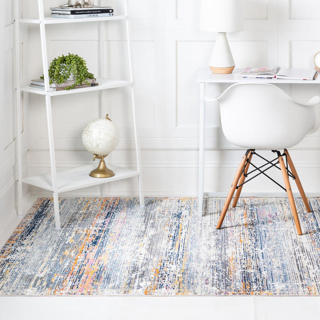 Multicolor 9' x 12' Malibu Rectangle Area Rug 70% Polypropylene & 30% Polyester Colorful Modern Carpet for Living, Dining, Office, Bedrooms for Sale at Rug Engine