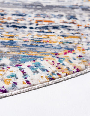 Multicolor 3' 7 x 3' 7 Malibu Round Area Rug 70% Polypropylene & 30% Polyester Colorful Modern Carpet for Living, Dining, Office, Bedrooms for Sale at Rug Engine