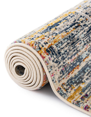Multicolor 5' 2 x 5' 2 Malibu Round Area Rug 70% Polypropylene & 30% Polyester Colorful Modern Carpet for Living, Dining, Office, Bedrooms for Sale at Rug Engine
