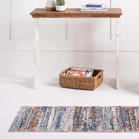 Multicolor 2' 7 x 9' 10 Malibu Runner Area Rug 70% Polypropylene & 30% Polyester Colorful Modern Carpet for Living, Dining, Office, Bedrooms for Sale at Rug Engine