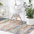 Multicolor 3' 7 x 5' 3 Malibu Rectangle Area Rug 70% Polypropylene & 30% Polyester Colorful Modern Carpet for Living, Dining, Office, Bedrooms for Sale at Rug Engine