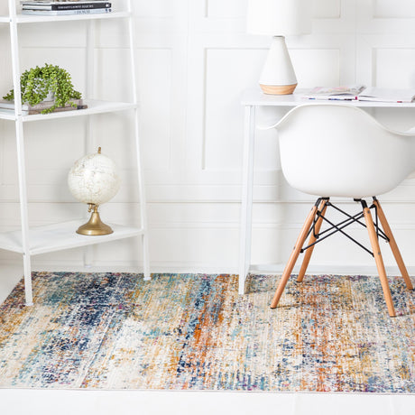Multicolor 4' 1 x 5' 11 Malibu Rectangle Area Rug 70% Polypropylene & 30% Polyester Colorful Modern Carpet for Living, Dining, Office, Bedrooms for Sale at Rug Engine