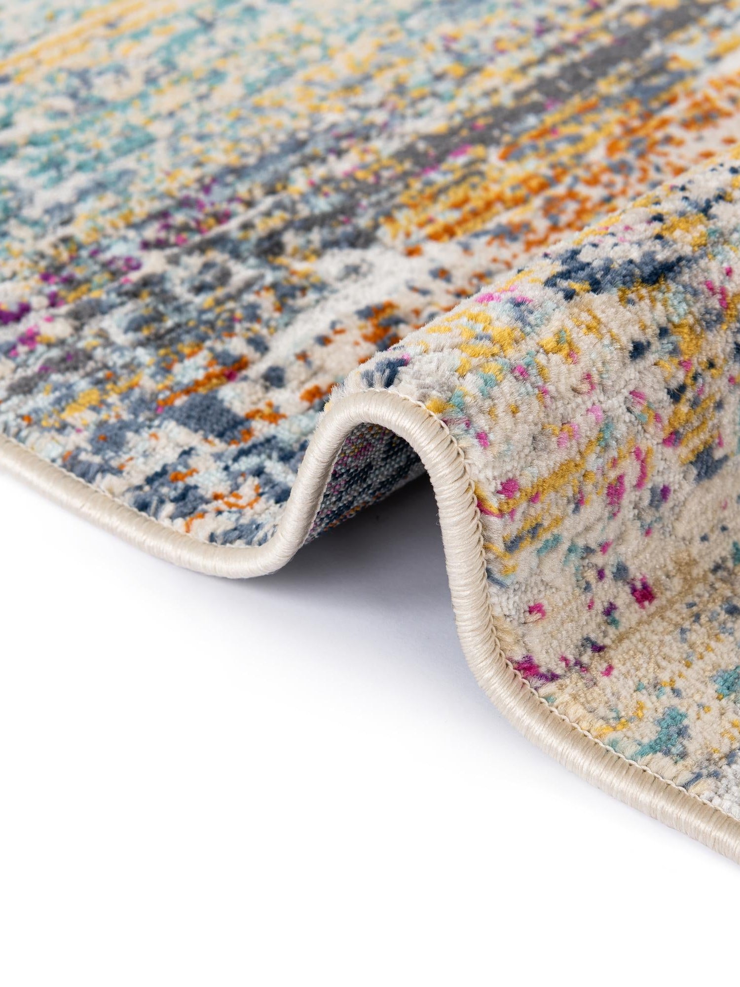 Multicolor 3' 7 x 5' 3 Malibu Rectangle Area Rug 70% Polypropylene & 30% Polyester Colorful Modern Carpet for Living, Dining, Office, Bedrooms for Sale at Rug Engine