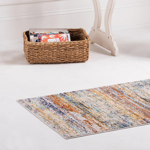 Multicolor 2' x 5' 11 Malibu Runner Area Rug 70% Polypropylene & 30% Polyester Colorful Modern Carpet for Living, Dining, Office, Bedrooms for Sale at Rug Engine