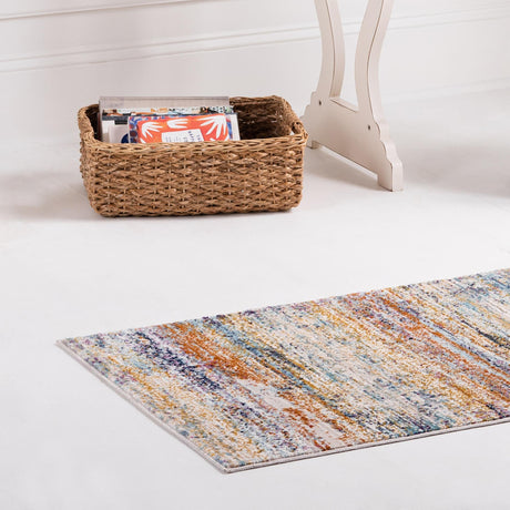 Multicolor 2' x 5' 11 Malibu Runner Area Rug 70% Polypropylene & 30% Polyester Colorful Modern Carpet for Living, Dining, Office, Bedrooms for Sale at Rug Engine