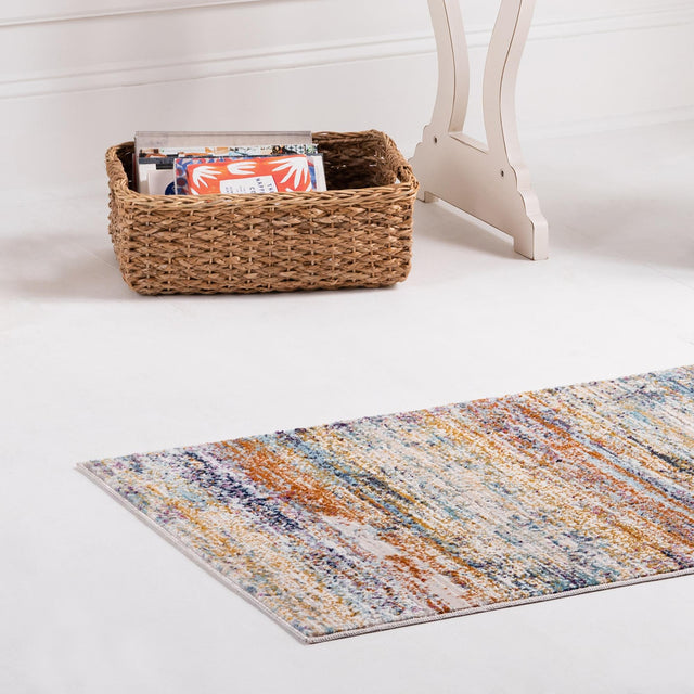 Multicolor 2' x 5' 11 Malibu Runner Area Rug 70% Polypropylene & 30% Polyester Colorful Modern Carpet for Living, Dining, Office, Bedrooms for Sale at Rug Engine