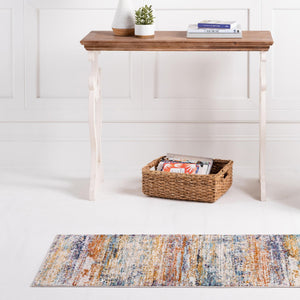Multicolor 2' x 5' 11 Malibu Runner Area Rug 70% Polypropylene & 30% Polyester Colorful Modern Carpet for Living, Dining, Office, Bedrooms for Sale at Rug Engine