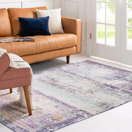 Multicolor 8' x 9' 10 Malibu Rectangle Area Rug 70% Polypropylene & 30% Polyester Colorful Modern Carpet for Living, Dining, Office, Bedrooms for Sale at Rug Engine