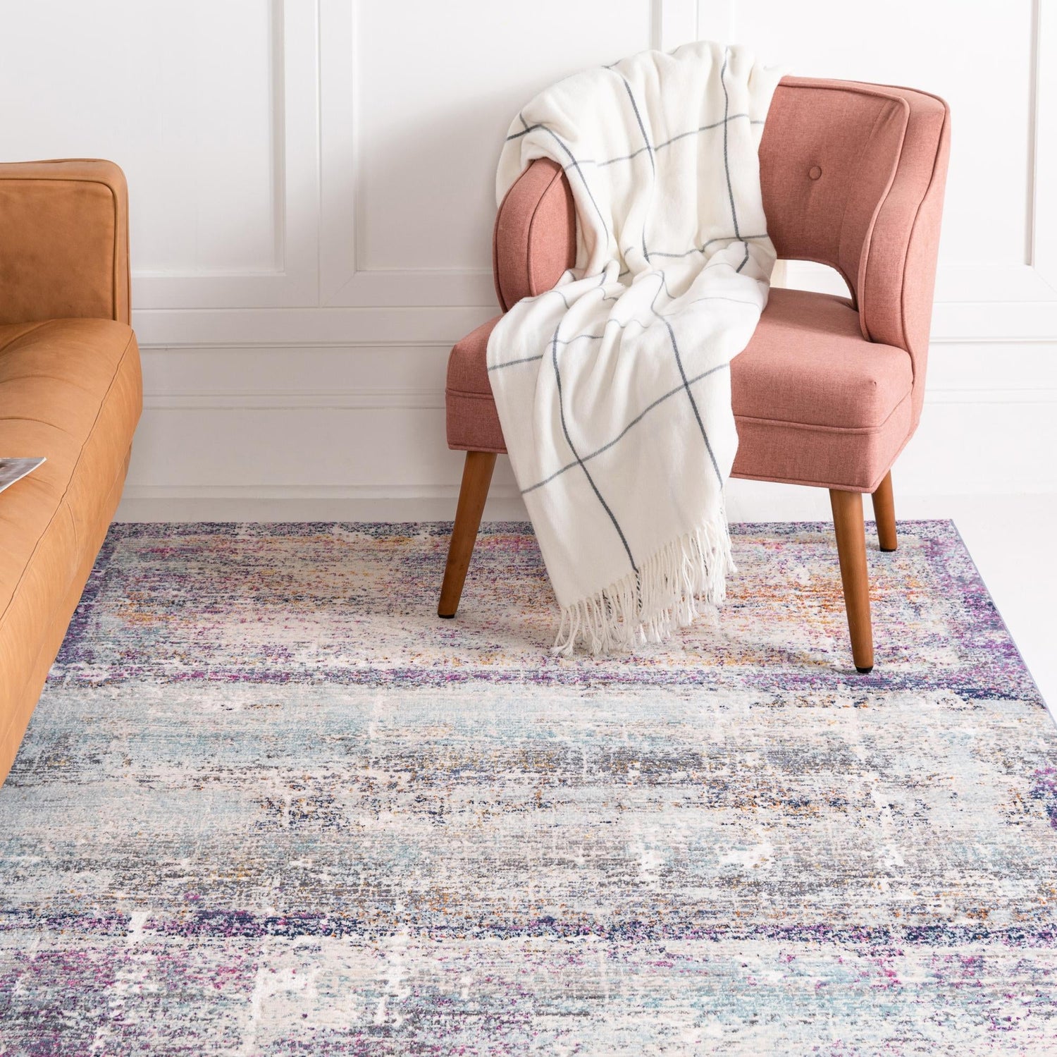 Multicolor 5' 1 x 8' Malibu Rectangle Area Rug 70% Polypropylene & 30% Polyester Colorful Modern Carpet for Living, Dining, Office, Bedrooms for Sale at Rug Engine