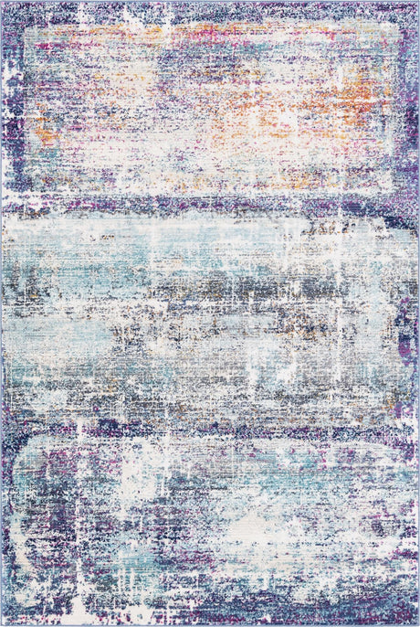 Multicolor 5' 1 x 8' Malibu Rectangle Area Rug 70% Polypropylene & 30% Polyester Colorful Modern Carpet for Living, Dining, Office, Bedrooms for Sale at Rug Engine