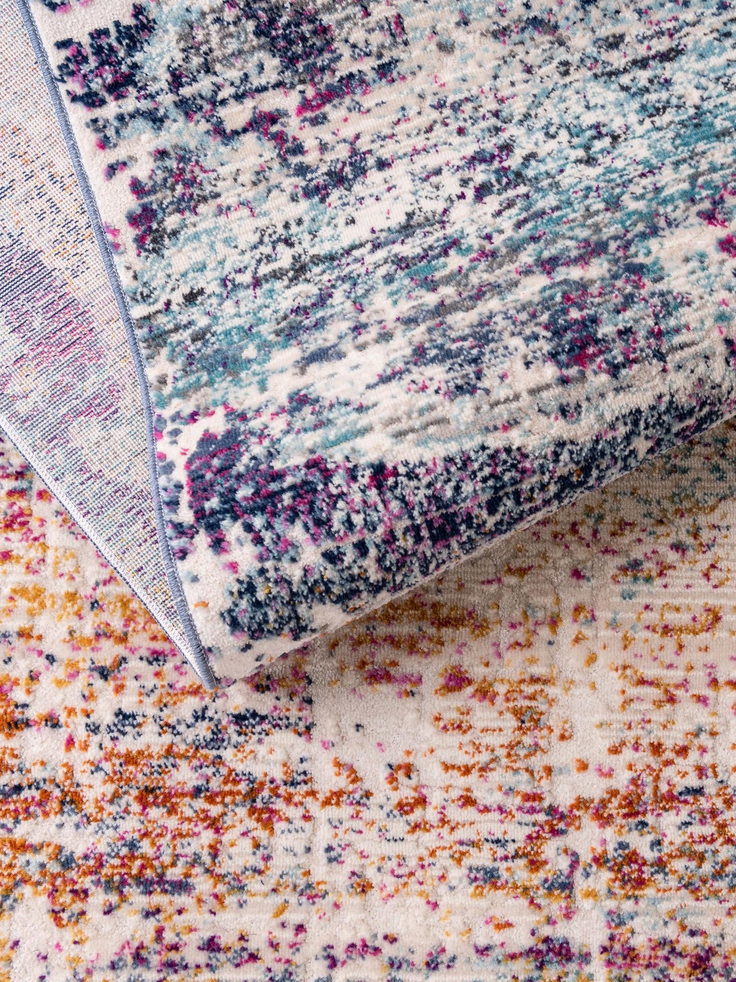 Multicolor 5' 2 x 5' 2 Malibu Round Area Rug 70% Polypropylene & 30% Polyester Colorful Modern Carpet for Living, Dining, Office, Bedrooms for Sale at Rug Engine