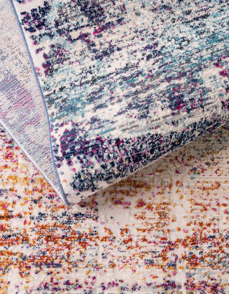Multicolor 5' 2 x 5' 2 Malibu Round Area Rug 70% Polypropylene & 30% Polyester Colorful Modern Carpet for Living, Dining, Office, Bedrooms for Sale at Rug Engine