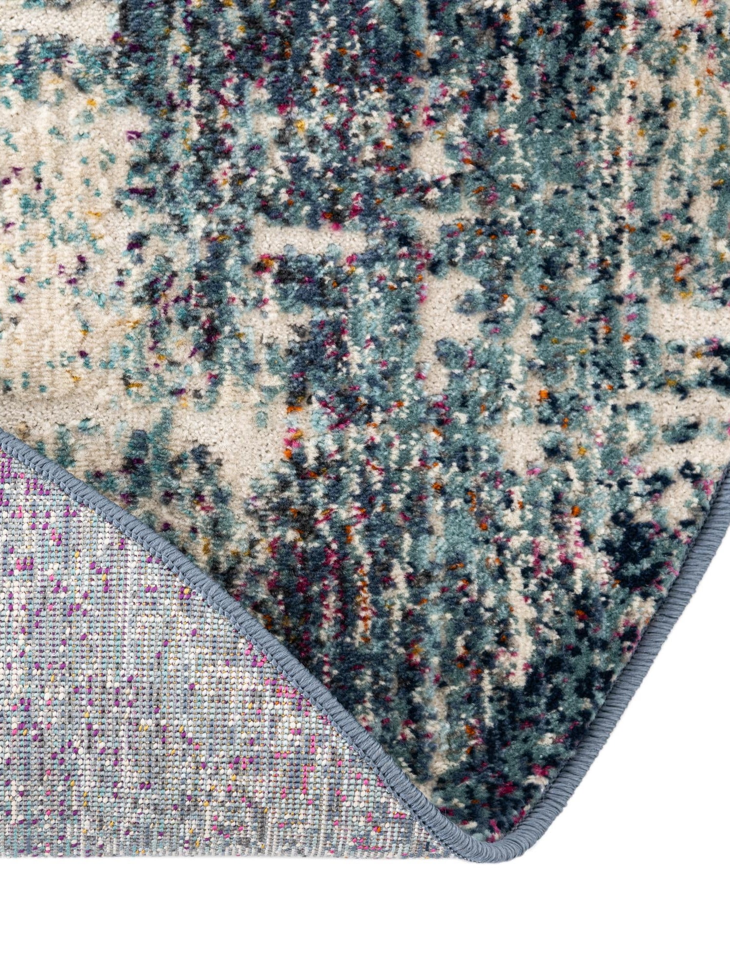 Multicolor 5' 2 x 5' 2 Malibu Round Area Rug 70% Polypropylene & 30% Polyester Colorful Modern Carpet for Living, Dining, Office, Bedrooms for Sale at Rug Engine