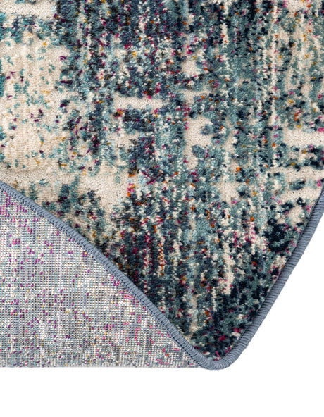 Multicolor 5' 2 x 5' 2 Malibu Round Area Rug 70% Polypropylene & 30% Polyester Colorful Modern Carpet for Living, Dining, Office, Bedrooms for Sale at Rug Engine