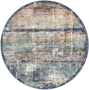 Multicolor 5' 2 x 5' 2 Malibu Round Area Rug 70% Polypropylene & 30% Polyester Colorful Modern Carpet for Living, Dining, Office, Bedrooms for Sale at Rug Engine
