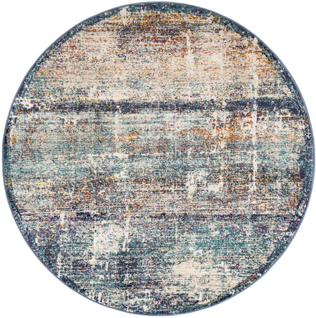 Multicolor 5' 2 x 5' 2 Malibu Round Area Rug 70% Polypropylene & 30% Polyester Colorful Modern Carpet for Living, Dining, Office, Bedrooms for Sale at Rug Engine