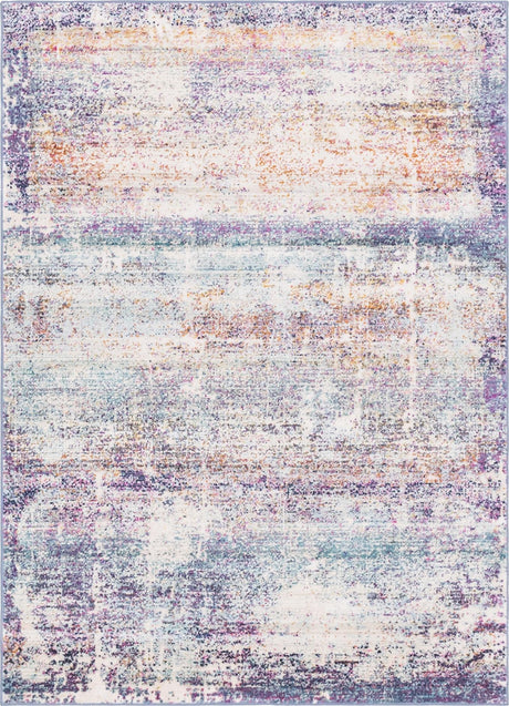Multicolor 4' 1 x 5' 11 Malibu Rectangle Area Rug 70% Polypropylene & 30% Polyester Colorful Modern Carpet for Living, Dining, Office, Bedrooms for Sale at Rug Engine