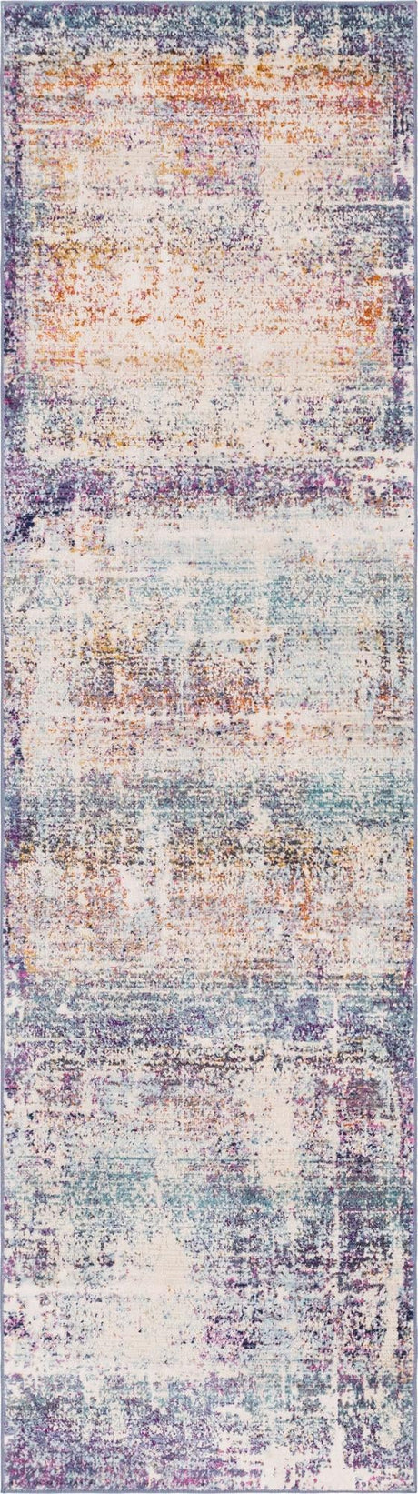 Multicolor 2' 7 x 9' 10 Malibu Runner Area Rug 70% Polypropylene & 30% Polyester Colorful Modern Carpet for Living, Dining, Office, Bedrooms for Sale at Rug Engine