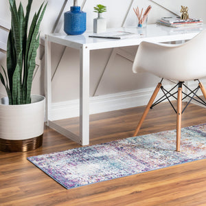 Multicolor 2' 7 x 9' 10 Malibu Runner Area Rug 70% Polypropylene & 30% Polyester Colorful Modern Carpet for Living, Dining, Office, Bedrooms for Sale at Rug Engine