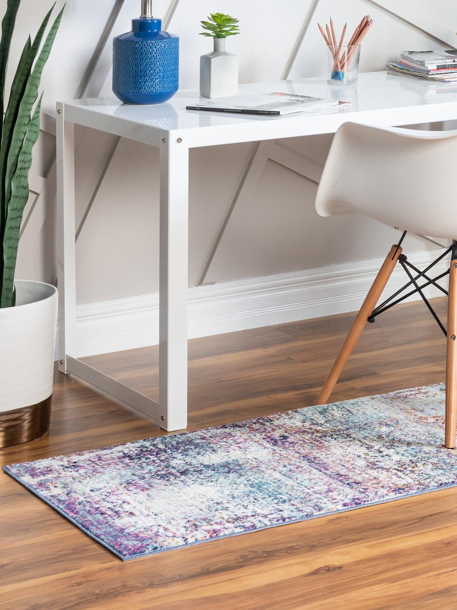 Multicolor 2' x 5' 11 Malibu Runner Area Rug 70% Polypropylene & 30% Polyester Colorful Modern Carpet for Living, Dining, Office, Bedrooms for Sale at Rug Engine