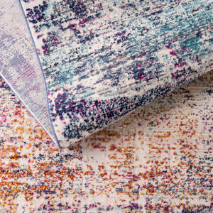 Multicolor 2' 7 x 9' 10 Malibu Runner Area Rug 70% Polypropylene & 30% Polyester Colorful Modern Carpet for Living, Dining, Office, Bedrooms for Sale at Rug Engine