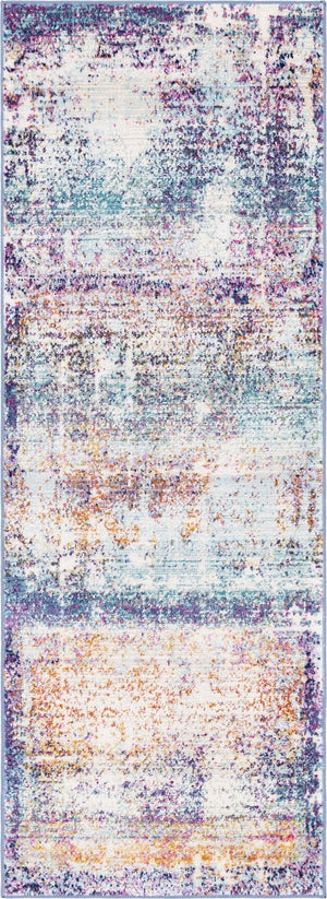 Multicolor 2' x 5' 11 Malibu Runner Area Rug 70% Polypropylene & 30% Polyester Colorful Modern Carpet for Living, Dining, Office, Bedrooms for Sale at Rug Engine