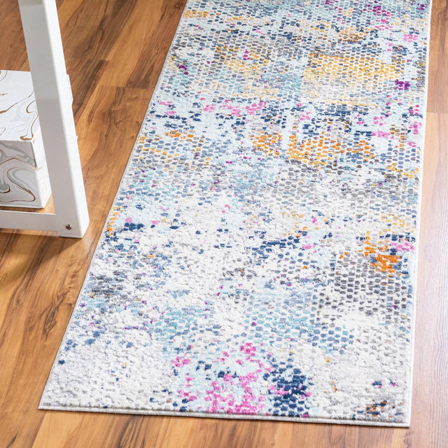 Multicolor 2' 7 x 9' 10 Malibu Runner Area Rug 70% Polypropylene & 30% Polyester Colorful Modern Carpet for Living, Dining, Office, Bedrooms for Sale at Rug Engine