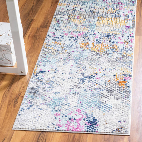 Multicolor 2' x 5' 11 Malibu Runner Area Rug 70% Polypropylene & 30% Polyester Colorful Modern Carpet for Living, Dining, Office, Bedrooms for Sale at Rug Engine