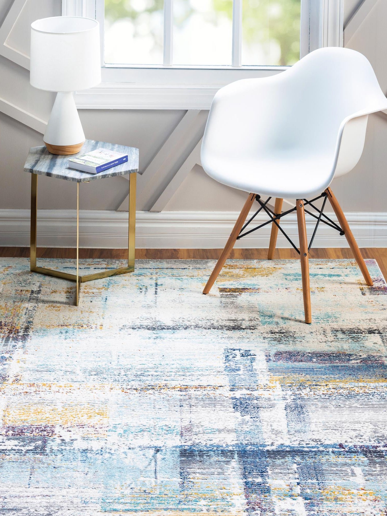 Multicolor 9' x 12' Malibu Rectangle Area Rug 70% Polypropylene & 30% Polyester Colorful Modern Carpet for Living, Dining, Office, Bedrooms for Sale at Rug Engine
