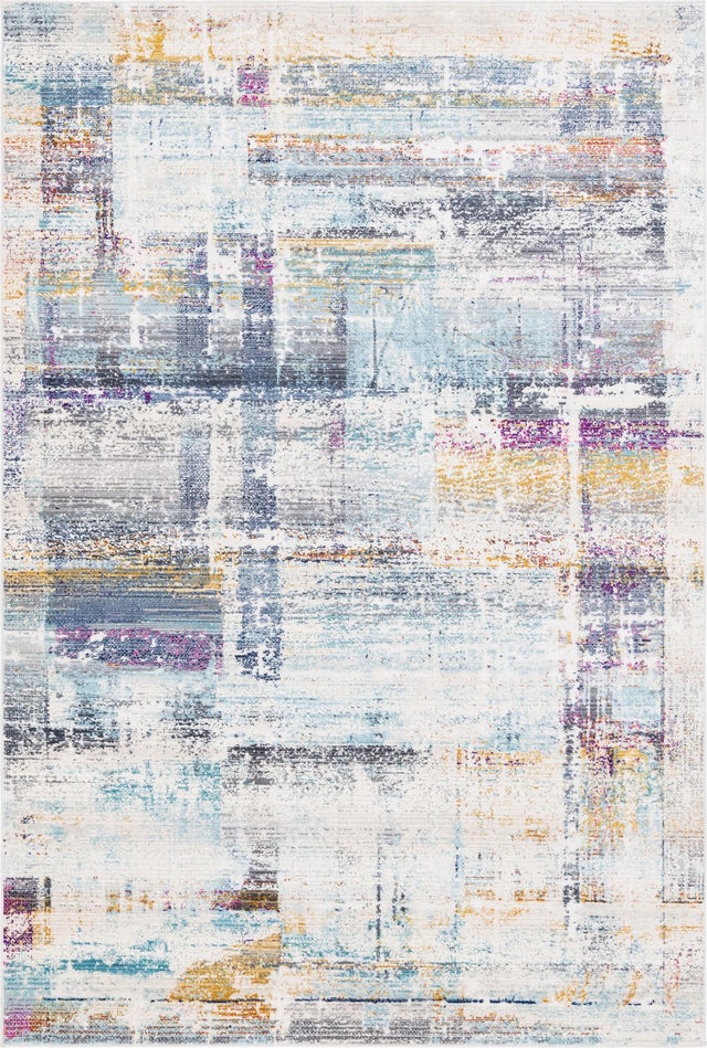 Multicolor 5' 1 x 7' 10 Malibu Rectangle Area Rug 70% Polypropylene & 30% Polyester Colorful Modern Carpet for Living, Dining, Office, Bedrooms for Sale at Rug Engine