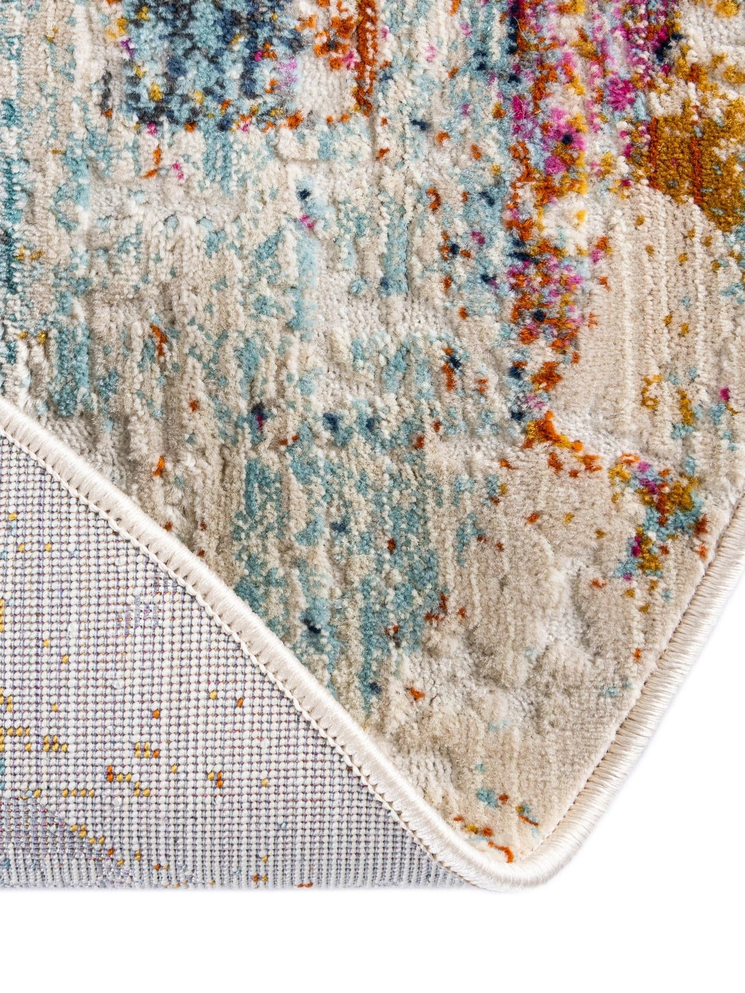 Multicolor 5' 2 x 5' 2 Malibu Round Area Rug 70% Polypropylene & 30% Polyester Colorful Modern Carpet for Living, Dining, Office, Bedrooms for Sale at Rug Engine