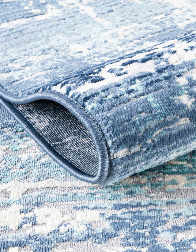 Blue 4' 1 x 5' 11 Malibu Rectangle Area Rug 70% Polypropylene & 30% Polyester Colorful Modern Carpet for Living, Dining, Office, Bedrooms for Sale at Rug Engine