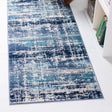 Blue 2' 7 x 9' 10 Malibu Runner Area Rug 70% Polypropylene & 30% Polyester Colorful Modern Carpet for Living, Dining, Office, Bedrooms for Sale at Rug Engine