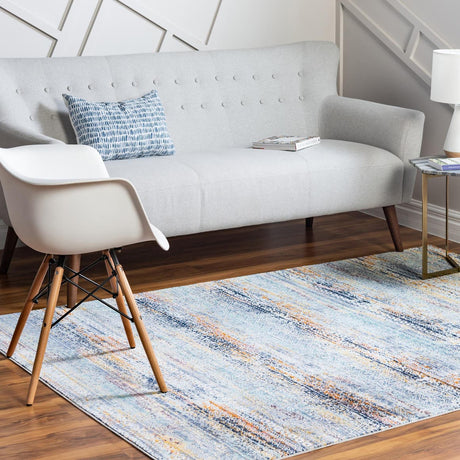 Multicolor 4' 1 x 5' 11 Malibu Rectangle Area Rug 70% Polypropylene & 30% Polyester Colorful Modern Carpet for Living, Dining, Office, Bedrooms for Sale at Rug Engine