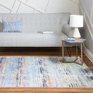 Multicolor 3' 7 x 5' 3 Malibu Rectangle Area Rug 70% Polypropylene & 30% Polyester Colorful Modern Carpet for Living, Dining, Office, Bedrooms for Sale at Rug Engine