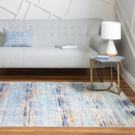 Multicolor 9' x 12' Malibu Rectangle Area Rug 70% Polypropylene & 30% Polyester Colorful Modern Carpet for Living, Dining, Office, Bedrooms for Sale at Rug Engine