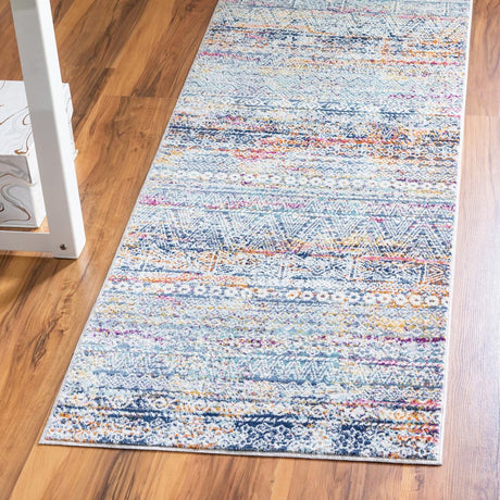 Multicolor 2' x 5' 11 Malibu Runner Area Rug 70% Polypropylene & 30% Polyester Colorful Modern Carpet for Living, Dining, Office, Bedrooms for Sale at Rug Engine