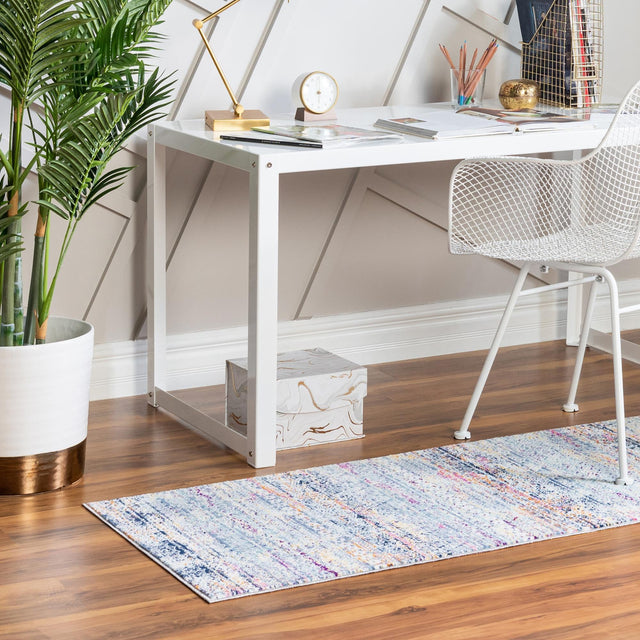 Multicolor 2' 7 x 9' 10 Malibu Runner Area Rug 70% Polypropylene & 30% Polyester Colorful Modern Carpet for Living, Dining, Office, Bedrooms for Sale at Rug Engine