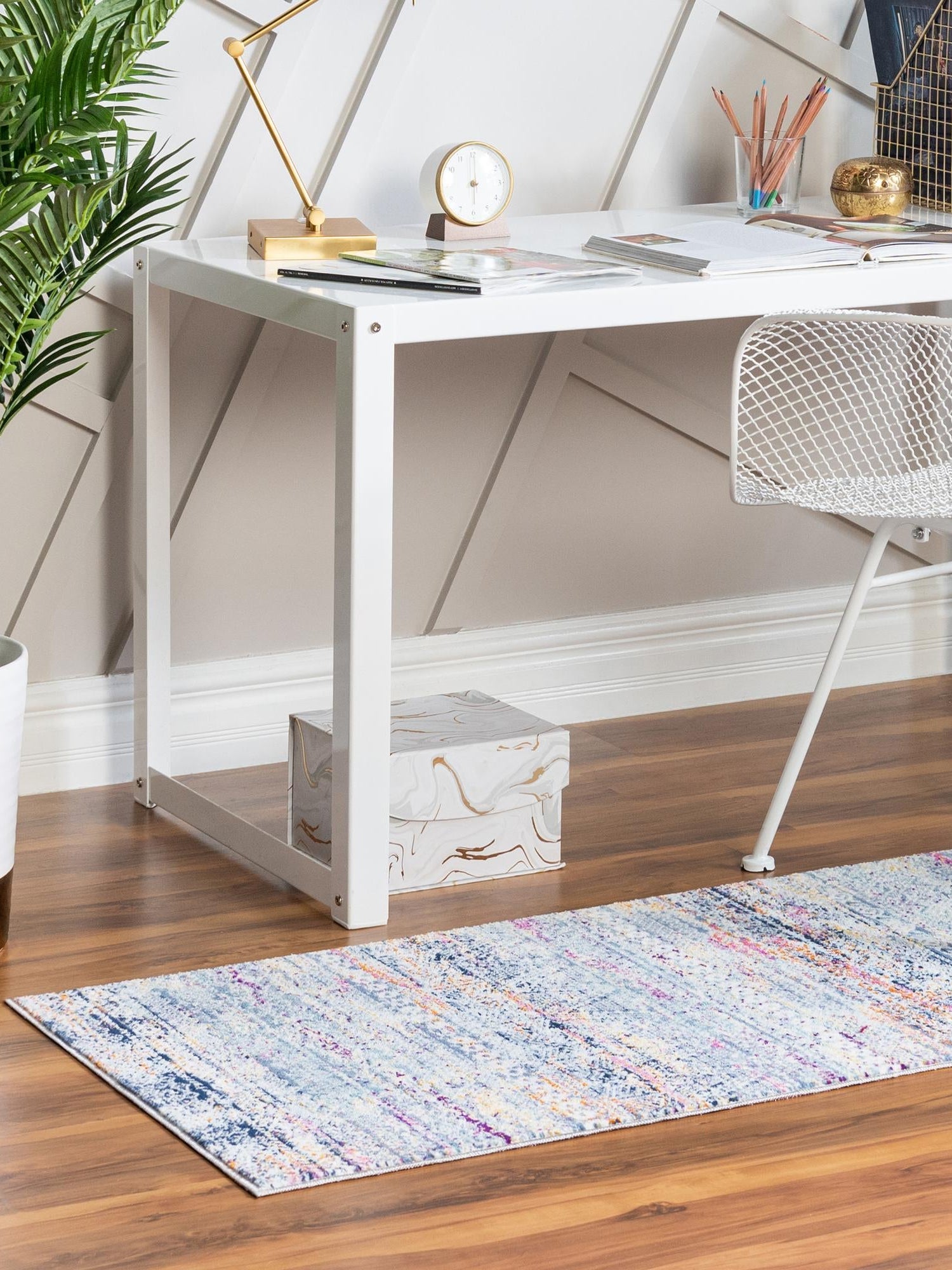 Multicolor 2' x 5' 11 Malibu Runner Area Rug 70% Polypropylene & 30% Polyester Colorful Modern Carpet for Living, Dining, Office, Bedrooms for Sale at Rug Engine