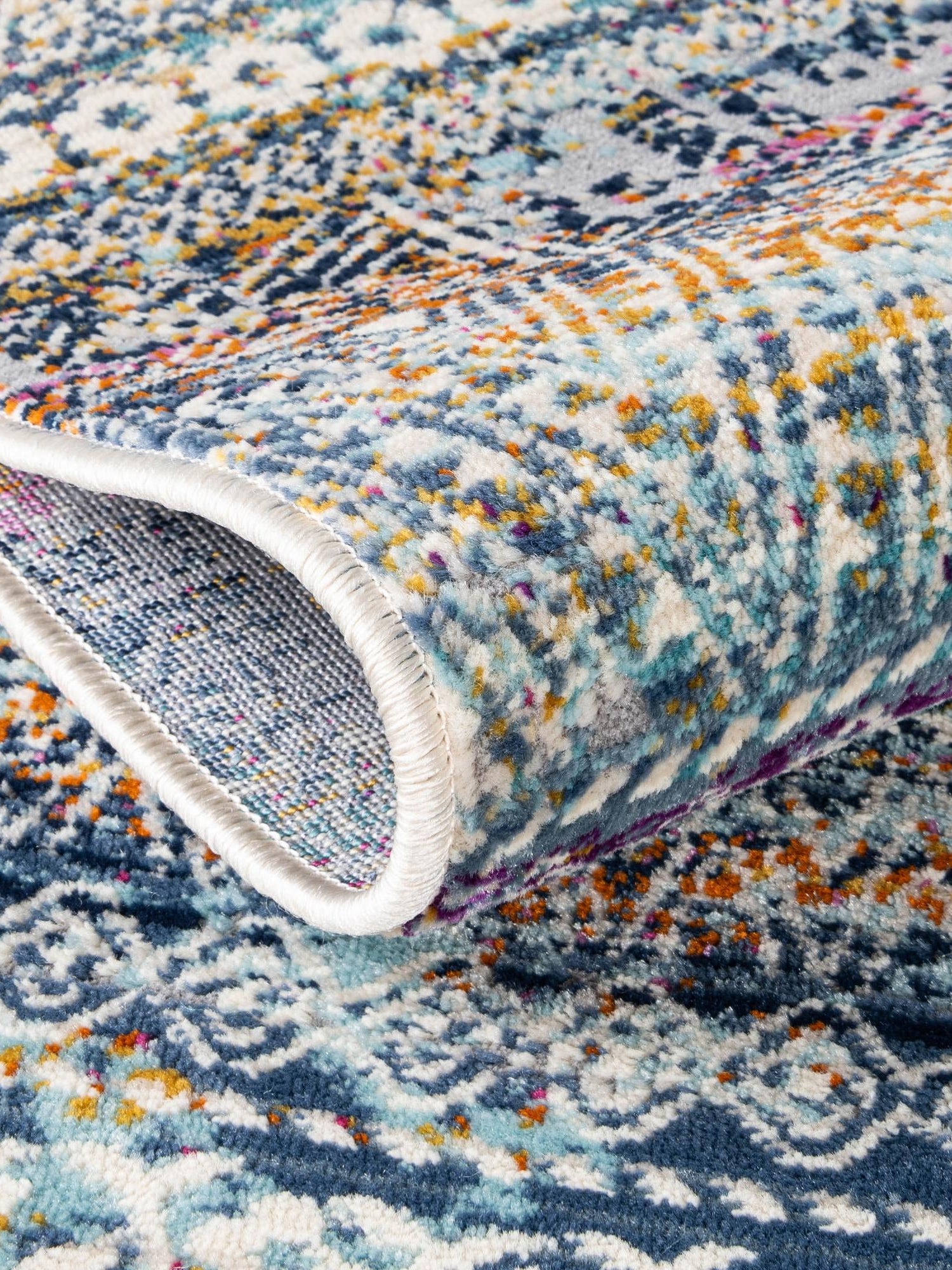Multicolor 2' x 5' 11 Malibu Runner Area Rug 70% Polypropylene & 30% Polyester Colorful Modern Carpet for Living, Dining, Office, Bedrooms for Sale at Rug Engine