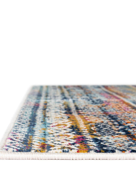 Multicolor 2' 7 x 9' 10 Malibu Runner Area Rug 70% Polypropylene & 30% Polyester Colorful Modern Carpet for Living, Dining, Office, Bedrooms for Sale at Rug Engine