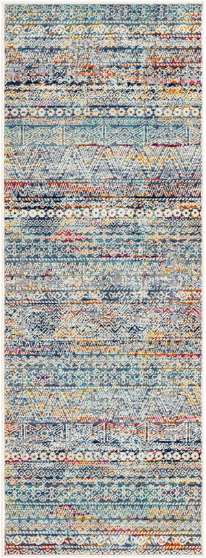 Multicolor 2' x 5' 11 Malibu Runner Area Rug 70% Polypropylene & 30% Polyester Colorful Modern Carpet for Living, Dining, Office, Bedrooms for Sale at Rug Engine