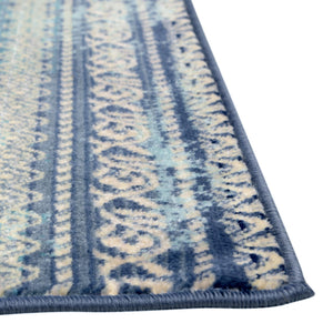 Blue 9' x 12' Malibu Rectangle Area Rug 70% Polypropylene & 30% Polyester Colorful Modern Carpet for Living, Dining, Office, Bedrooms for Sale at Rug Engine