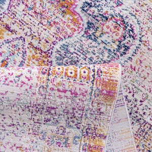 Red 3' 7 x 3' 7 Budapest Round Area Rug 70% Polypropylene & 30% Polyester With Cotton Backing Traditional Classical Room Carpet for Sale at Rug Engine