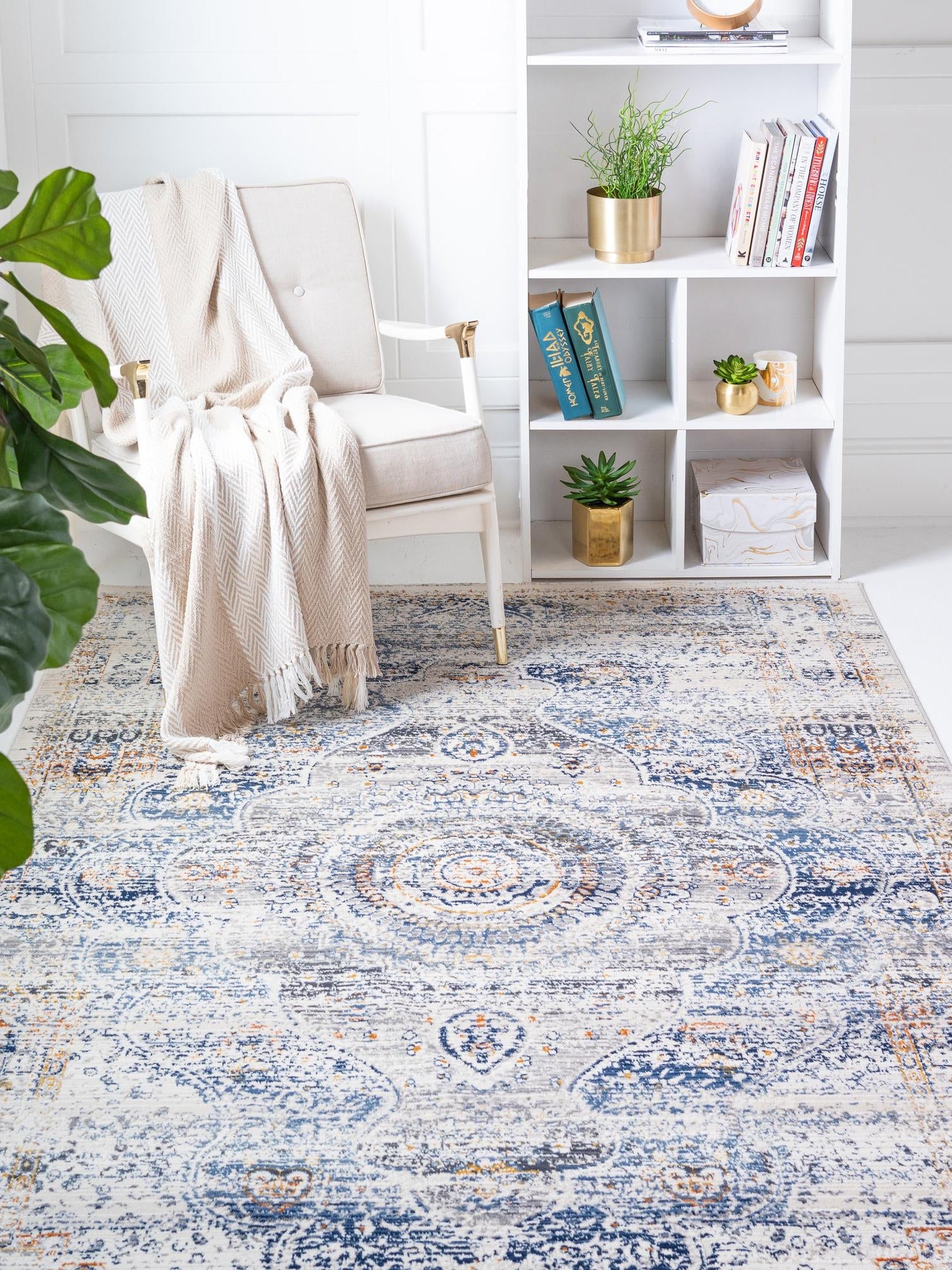 Gray 4' 1 x 5' 11 Budapest Rectangle Area Rug 70% Polypropylene & 30% Polyester With Cotton Backing Traditional Classical Room Carpet for Sale at Rug Engine